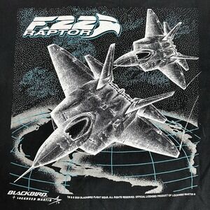 Blackbird F22 Raptor Shirt Men 3XL Black Stealth Fighter Lockheed Martin 5th Gen